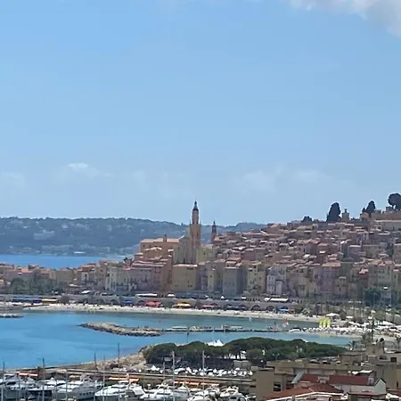 Mansfield Vue Carte Postale Terrasse Piscine Calme Port A 200m A Pied Apartment Menton