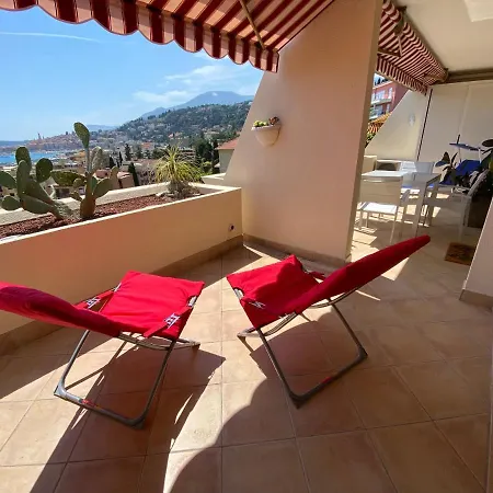 Mansfield Vue Carte Postale Terrasse Piscine Calme Port A 200m A Pied Menton